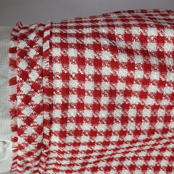 ANN Taylor Gingham Fringed Tweed Mini Skirt - Picture 7 of 14